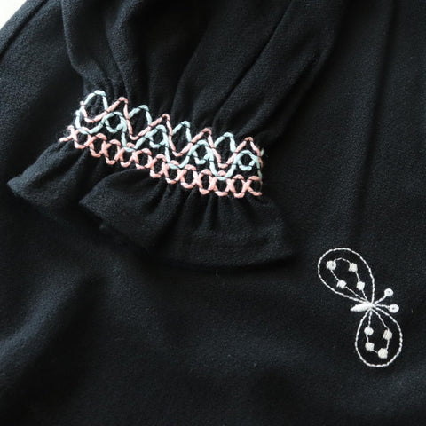 mina perhonen（ミナペルホネン） 25AW choucho -black-  プルオーバー、カットソーブラウス  ADA8482PB  ADA8482PC