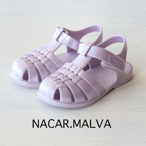 【送料無料】igor / イゴール CLASICA V. CRISTAL GLITTER NACAR(クラシカ) キッズ サンダル ベルクロ 20～32サイズ 12.0～20.0cm S10288、S10329、S10374、S10367