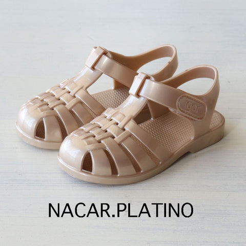 【送料無料】igor / イゴール CLASICA V. CRISTAL GLITTER NACAR(クラシカ) キッズ サンダル ベルクロ 20～32サイズ 12.0～20.0cm S10288、S10329、S10374、S10367