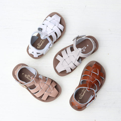 Saltwater Shark Kids Sandals – LePuju - Main Image