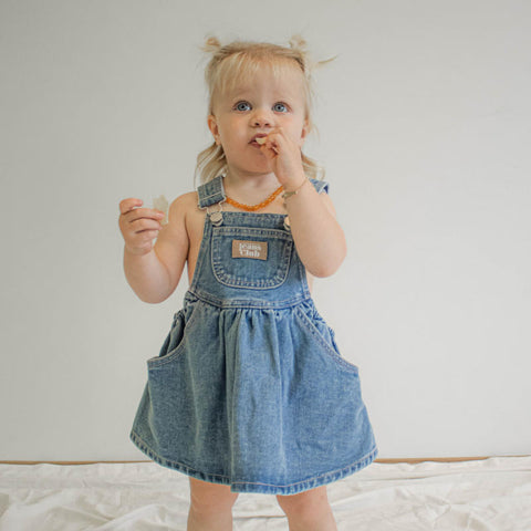 21. Twin Collective Kids Dreamer DRESS Bow blue Jumper skirt