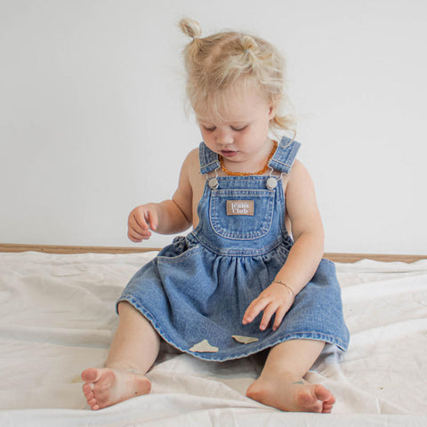 21. Twin Collective Kids Dreamer DRESS Bow blue Jumper skirt