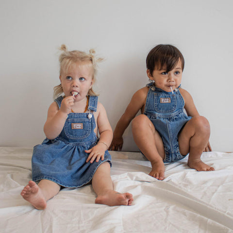 21. Twin Collective Kids Dreamer DRESS Bow blue Jumper skirt