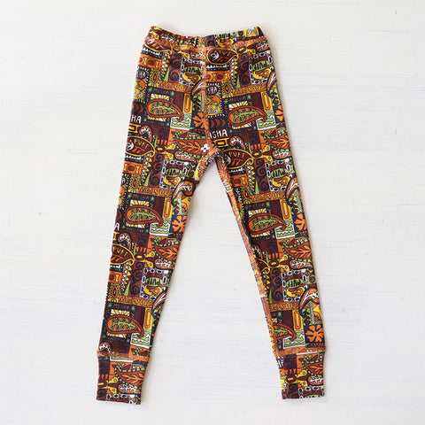 Misha&amp;Puff 2024AW Legging with Rib Cuff -Fox Groovy Paisley- Kids Leggings