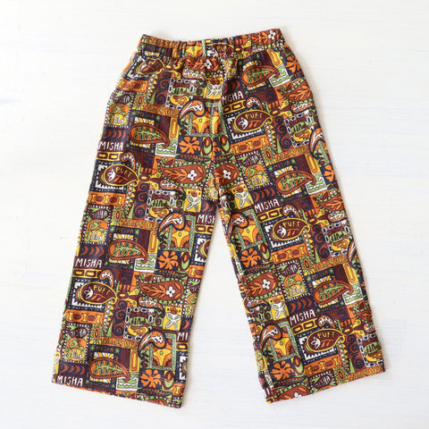 Misha&Puff（ミーシャアンドパフ）2024AW Beach Pant -Fox Groovy Paisley- キッズパンツ