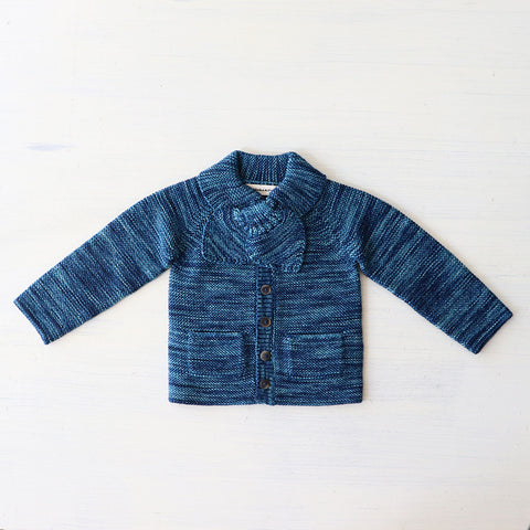 ・Misha&Puff（ミーシャアンドパフ）2024AW Scout Cardigan -Ocean Space Dye- キッズカーディガン