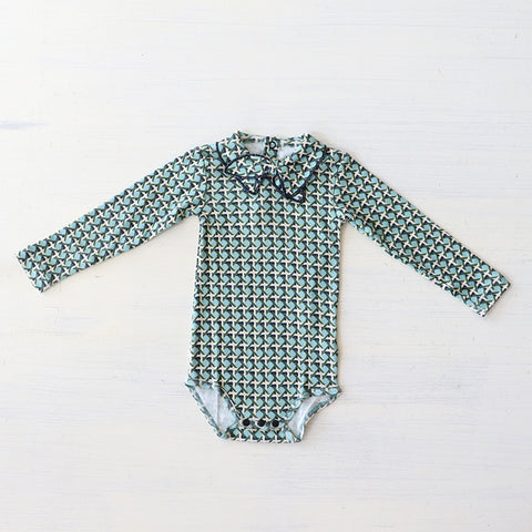 Misha&Puff（ミーシャアンドパフ）2024AW Junior Scout Onesie - Yonder Lattice- 長袖ロンパース