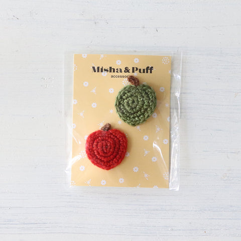 Misha &amp; Puff 2024AW Apple Clip Set Apple hair clip (hair accessory)