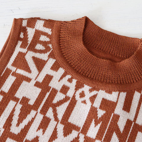 ・Misha&Puff（ミーシャアンドパフ）2024AW Mock Neck Shell -Acorn Alphabet- モックネックシェル