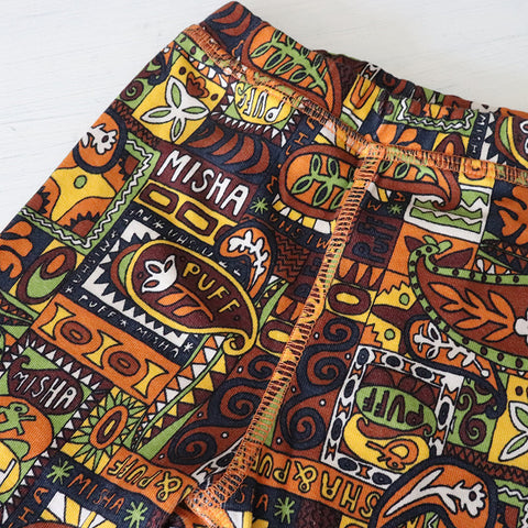 Misha&amp;Puff 2024AW Legging with Rib Cuff -Fox Groovy Paisley- Kids Leggings