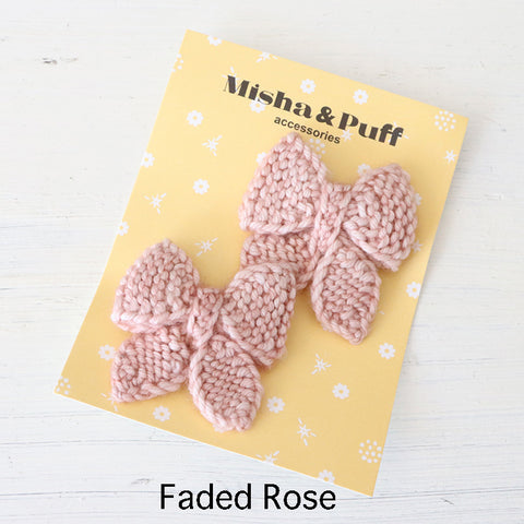 Misha&Puff（ミーシャアンドパフ）2024AW Baby Puff Bow Set リボンクリップ(ヘアアクセ）