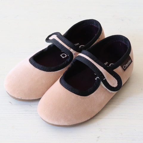 Cienta Kids Strap Formal Shoes Velour Shoes (Ballet Shoes) 500T-078