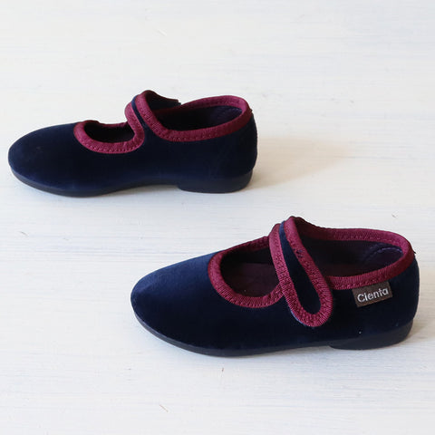 Cienta Kids Strap Formal Shoes Velour Shoes (Ballet Shoes) 500T-078