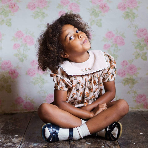 Little Cotton Clothes（リトルコットンクローズ）2026SS Ivy Romper Marigold Floral ロンパース