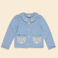 Apolina（アポリナ）2026AW JENA JERSEY CARDIGAN - BOOK BLUE -　キッズカーディガン.