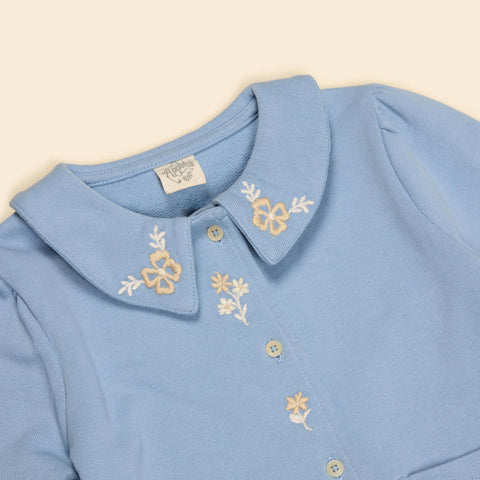 Apolina（アポリナ）2026AW JENA JERSEY CARDIGAN - BOOK BLUE -　キッズカーディガン.