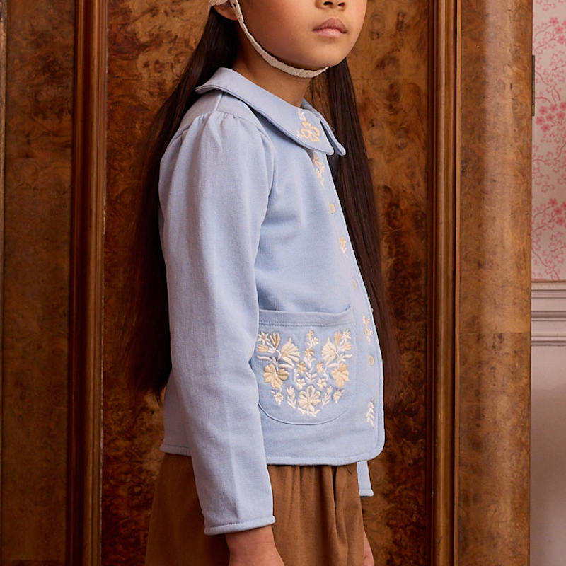 Apolina（アポリナ）2026AW JENA JERSEY CARDIGAN - BOOK BLUE