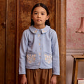 Apolina（アポリナ）2026AW JENA JERSEY CARDIGAN - BOOK BLUE -　キッズカーディガン.