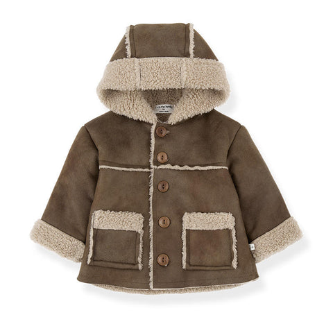 1 + in the family（ワンモア イン ザ ファミリー） 2025AW JOHAN -brown-  hooded jacket フード付きジャケット、ダブルフェイスコート