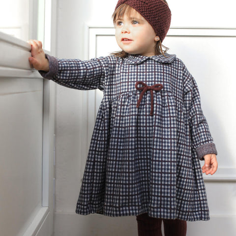 1 + in the family（ワンモア イン ザ ファミリー） 2025AW JULIA -dark blue- collar dress 　ドレス、ワンピース