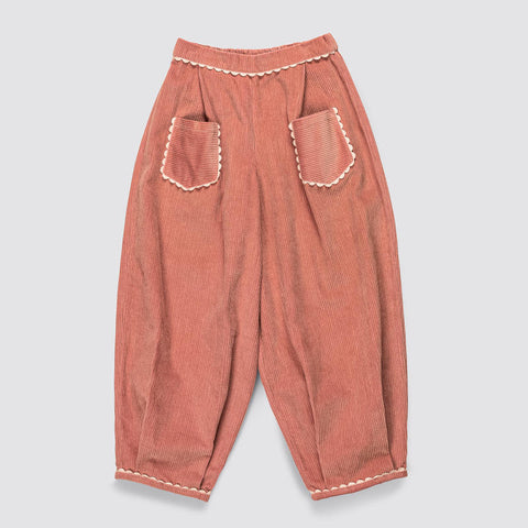 Little Cotton Clothes（リトルコットンクローズ）2026AW Cord Jessica Trousers in Pepperberry  バギーパンツ