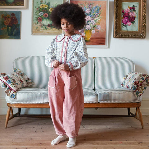 Little Cotton Clothes（リトルコットンクローズ）2026AW Cord Jessica Trousers in Pepperberry  バギーパンツ