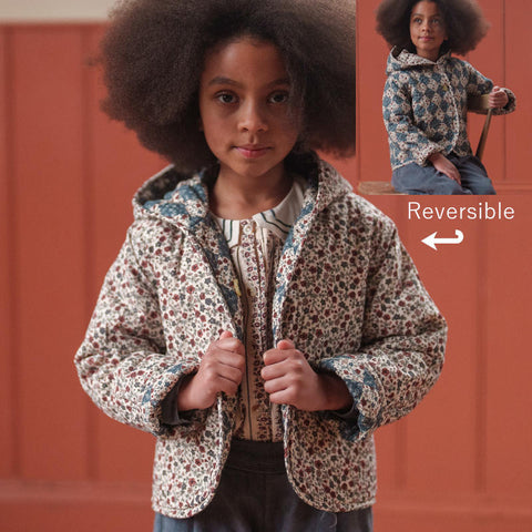 Little Cotton Clothes（リトルコットンクローズ）2025AW Jojo Reversible Jacket Harlequin and Cottage Floral リバーシブルジャケット、アウター