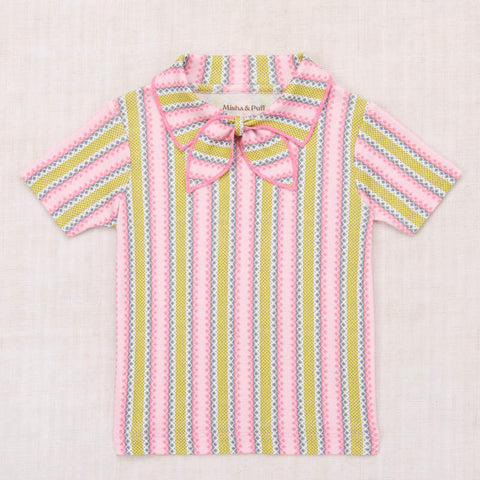【D2】Misha&Puff（ミーシャアンドパフ）2026SS JUNIOR SCOUT TEE -AURA VAQUERO STRIPE- 半袖Tシャツ、トップス