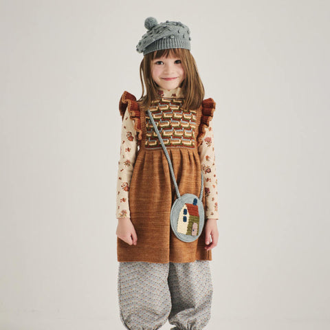 【D2】Misha&Puff（ミーシャアンドパフ）2026aw Stair Step Dress - Rose Gold - クロシェ編みドレス.