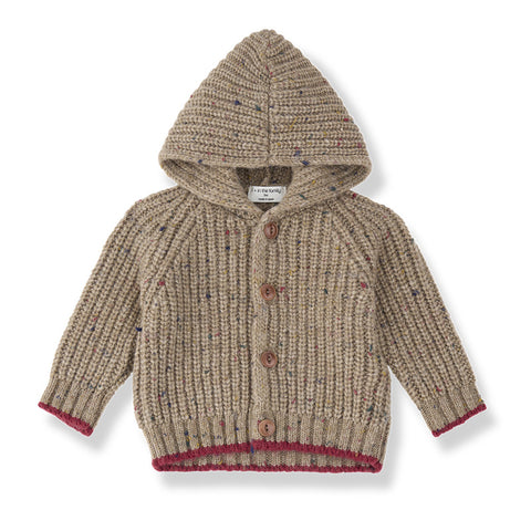 1 + in the family（ワンモア イン ザ ファミリー） 2026AW  KELOWNA -canapa- hooded cardigan フード付きカーディガン