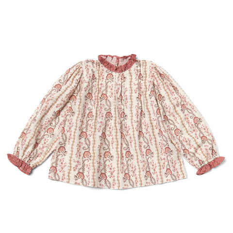 Lali Kids（ラリキッズ）2025AW Luna Top in Fall Vine Print　ブラウス、トップス
