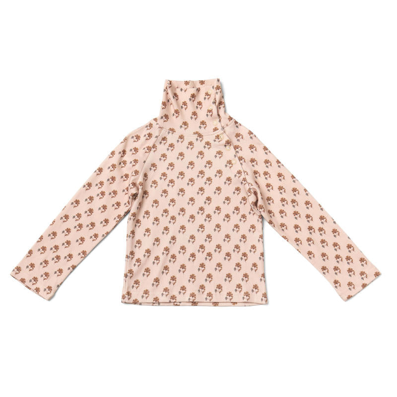 Lali Kids（ラリキッズ）2025AW Snap Turtleneck in Textured Floral