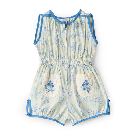 【D2】Lali Kids（ラリキッズ）2026SS Sun Suit in Minty Flower Print サンスーツ、ジャンプスーツ
