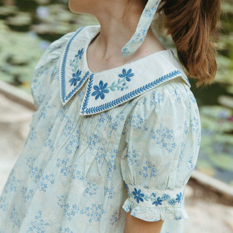 【D2】Lali Kids（ラリキッズ）2026SS Sofia Set in Minty Flower Print キッズワンピースセット