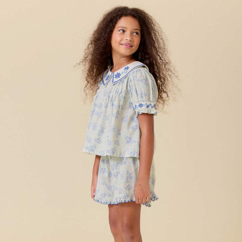 【D2】Lali Kids（ラリキッズ）2026SS Sofia Set in Minty Flower Print キッズワンピースセット