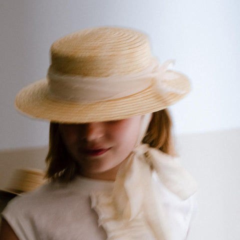 【3月末入荷次第お届けのご予約】FROU FROU kids 2025SS THE CLASSIC HAT -off white- クラシックハット、麦わら帽子