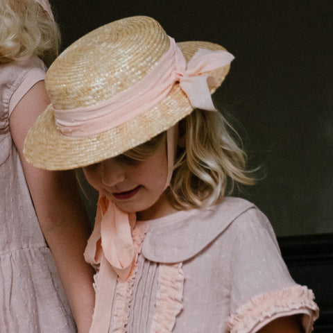 【3月末入荷次第お届けのご予約】FROU FROU kids 2025SS THE CLASSIC HAT -rose- クラシックハット、麦わら帽子