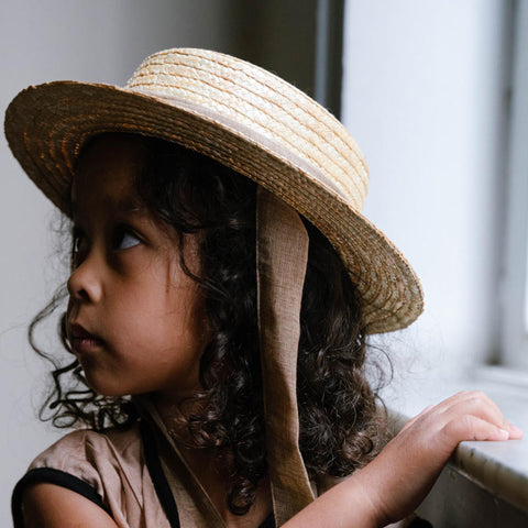 【3月末入荷次第お届けのご予約】FROU FROU kids 2025SS THE CLASSIC HAT -sand- クラシックハット、麦わら帽子