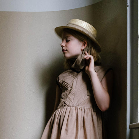 【3月末入荷次第お届けのご予約】FROU FROU kids 2025SS THE CLASSIC HAT -sand- クラシックハット、麦わら帽子