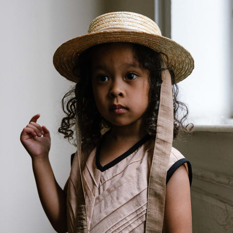 【3月末入荷次第お届けのご予約】FROU FROU kids 2025SS THE CLASSIC HAT -sand- クラシックハット、麦わら帽子