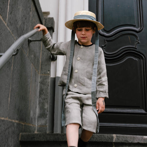 【3月末入荷次第お届けのご予約】FROU FROU kids 2025SS THE CLASSIC HAT -stone- クラシックハット、麦わら帽子