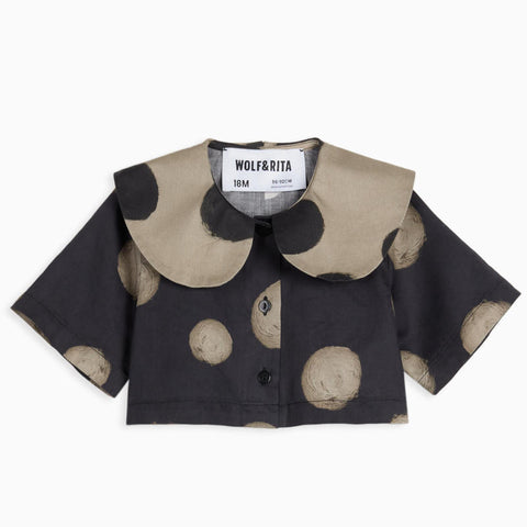 WOLF&RITA（ウルフアンドリタ） 2026SS LEONILDE -polka black- ベビー襟付きブラウス