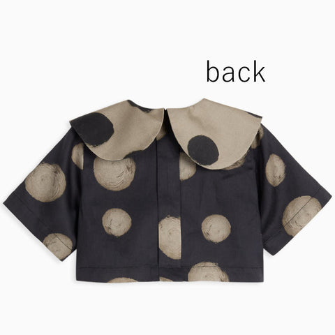 WOLF&RITA（ウルフアンドリタ） 2026SS LEONILDE -polka black- ベビー襟付きブラウス