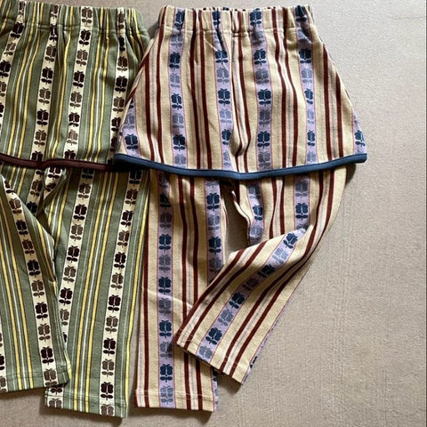 【drop2】&pal（アンドパル）2026SS　retro stripe skirt leggings cream レトロストライプスカッツ　クリーム