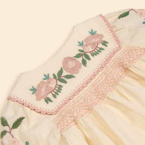 Apolina（アポリナ）2026AW LORA BLOUSE - MILK-CREAM -　キッズブラウス.