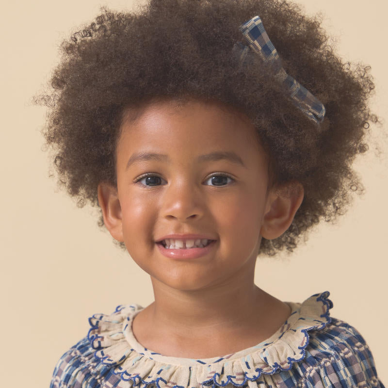 Lali Kids（ラリキッズ）2025AW Bow Set in Double-Sided Yarn Dye