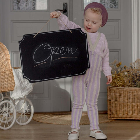 【4月中旬入荷次第のお届け】【ネコポス不可】DP-1 Silly Silas（シリーサイラス） Footless Classic Dreamy Pastels  -LavenderxCream Striped-  ストライプ柄 フットレス　ラベンダー×クリーム