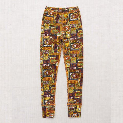 Misha&amp;Puff 2024AW Legging with Rib Cuff -Fox Groovy Paisley- Kids Leggings