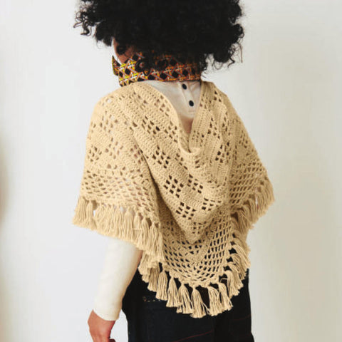 Misha&Puff（ミーシャアンドパフ）2024AW Lattice Crochet Hood -Alabaster- クロシェットフード