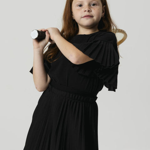 WOLF&RITA（ウルフアンドリタ） 2026SS MARISOL T-shirt -ash- 異素材袖フリルTシャツ、トップス